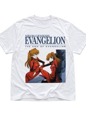 Gildan Asuka Red Graphic Tee - White
